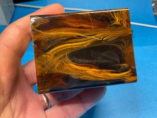 BEAUTIFULLY MARBLED BROWN BAKELITE 129 GRAMS PLEASE LOOK AT PICTURES FOR DETAILS