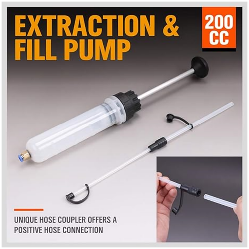 200cc Car Oil Fluid Extractor Fluid Syringe Pump Manual Suction Vacuum Transfer - Picture 16 of 20