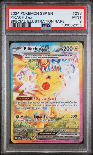 2024 POKEMON SSP EN-SURGING SPARKS SPECIAL ILLUSTRATION RARE PIKACHU EX PSA 9