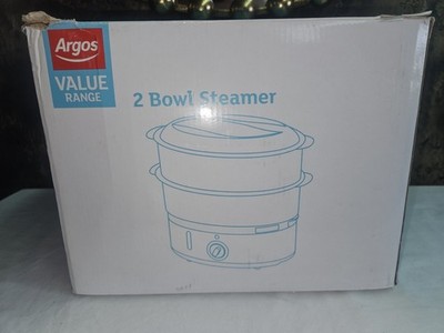 Argos 2 Schüssel Elektrischer Dampfgarer Brandneu Versiegelt In Box Schnelle Lieferung In Großbritannien