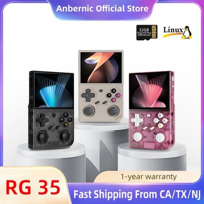 ANBERNIC RG 35 Handheld Retro Game Console 3.5'' IPS Screen Linux Dual Joystick