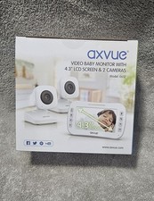 Axvue E612 Video Baby Monitor Two-way 2.4 GHz 4.3" LCD Screen  2 Camera - NEW  
