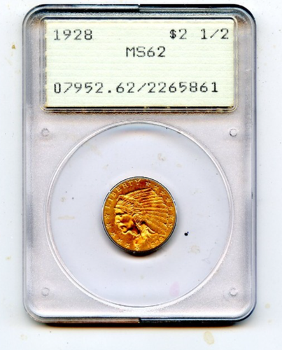 1928 PCGS RATTLER MS62 $2.5 INDIAN GOLD COIN...975.00!!! | eBay