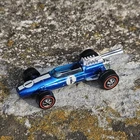 Hot Wheels Redline Brabham Repco F1 1969 Blue Sapphire 2nd Year Original Rare