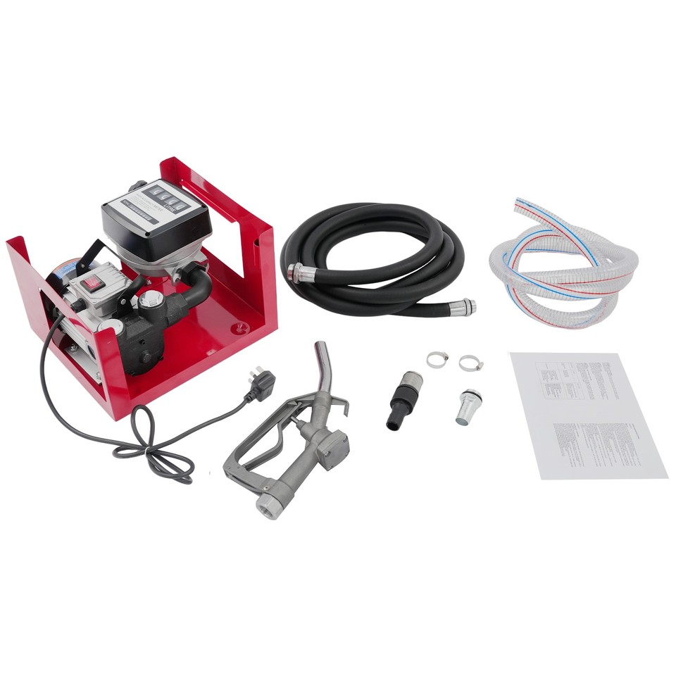 Diesel Oil Pump Metering Kit 60L/min 550W Transfer with Hose Gun 230V ...