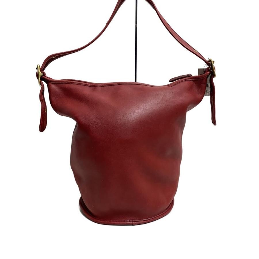 アメリカから購入 COACH leather bag Vintage Old Coach 9085 Red Leather Shoulder Bag Womens Handbag VTG
