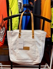 Cozy Earth Tote Bag White Canvas Shoulder Strap Minimalist 11”x11” Lined NWT NEW