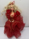 Vintage 1993 Mattel Barbie Doll Happy Holidays Special Edition Red Dress