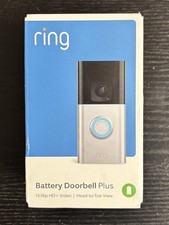 Ring Battery Doorbell Plus 1536p HD Video Wi-Fi Doorbell  Satin Nickel Sealed