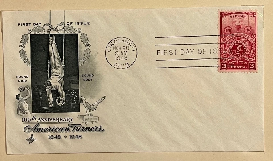 1948 3c American Turners 100th Ann. Stamp #979 First Day Covers (2), inc Fluegel - Image 2 of 3