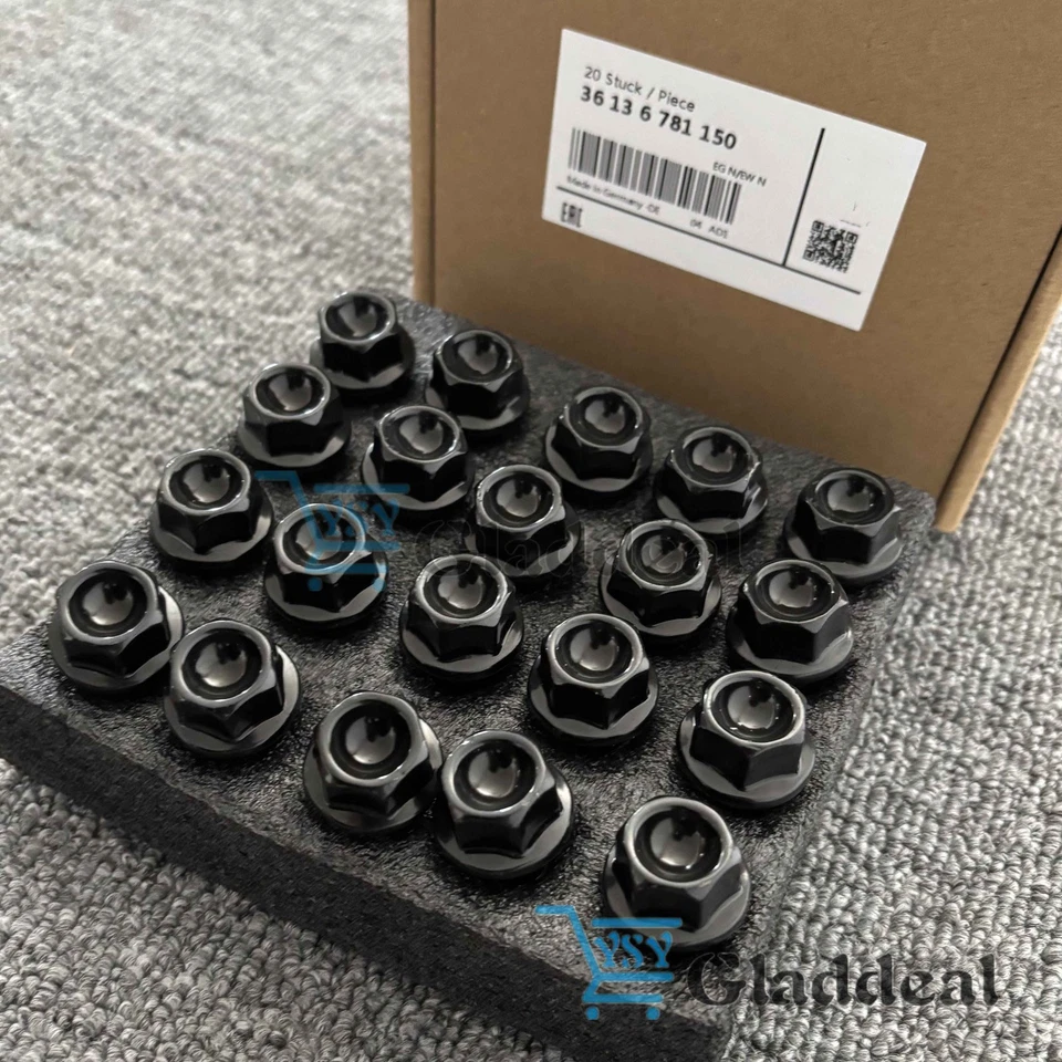 20Pcs New Wheel Lug Bolts Nuts Kit 12 X1.5mm For 36131095390 BMW E46 90 39 60 53 - Image 3 of 4
