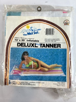 Vintage 80s Pool Float The Wet Set Intex Deluxe Tanner 72  X 30  #59724-NEW READ