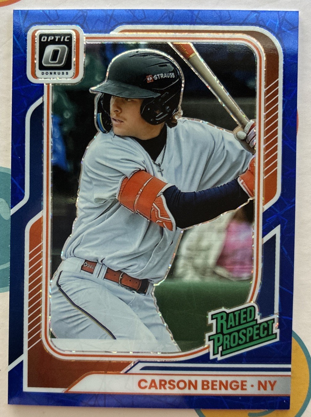 2026 Donruss Panini Optic Rated Prospect Blue Laser - Carson Benge #180