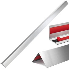 Therwen 10 Pcs Self Adhesive Stainless Steel Corner Guards Wall Corner Protec...