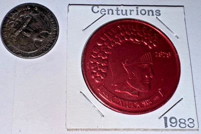 Krewe of Centurions / Centurion Sweet Shop  1983 Mardi Gras Doubloon #276 - Red