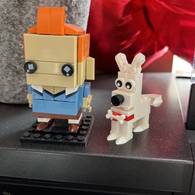 Main Character and Dog Snowy 121 Pieces Building Toys Set MOC Build Gift