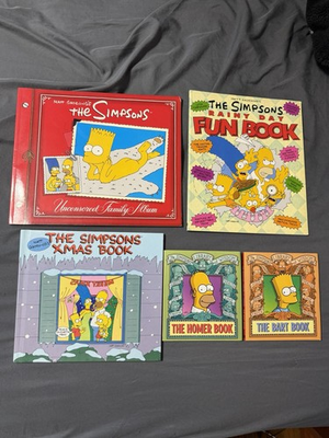 #ad Lot Of 5 The simpsons books $20.00