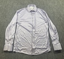 Collars  Co Quattro Flex Dress Shirt Long Sleeve Men Small Lavender Houndstooth