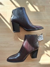 Zara Ankle Boots Stiefeletten Gr. 40 Art.-Nr. 5140/401/022 Bordeaux Burgunderrot