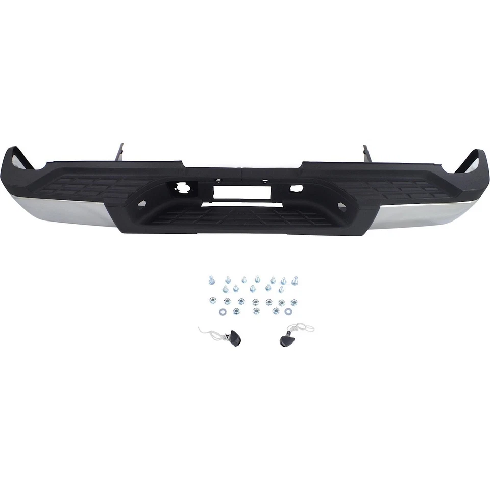 New Rear Step Bumper Chrome Steel Fits 2007-2010 Silverado & Sierra 3500HD Cab - Imagem 2 de 4