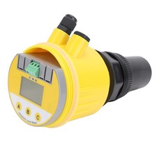Ultrasonic Level Meter 0-10M DC24V LCD 4-20mA Water Level Sensor Yellow