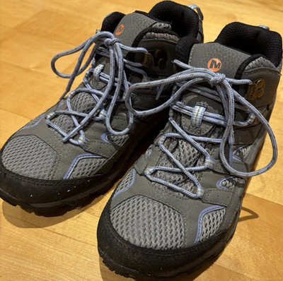 Merrell Moab 2 Mid WTRPF Mid Top Lace Up Leather Sneakers Gray/Black