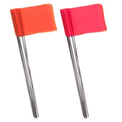  60 Pcs Garden Sprinkler Flags Marking Colored on Stick Lawn Marker