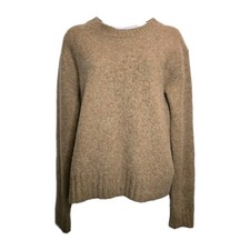 Helmut Lang Wool Alpaca Blend Pullover Sweater Brown Tan Womens Large