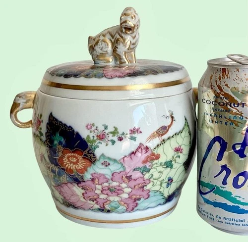 Mottahedeh Tobacco Leaf Small Dog Jar - Thumbnail 4