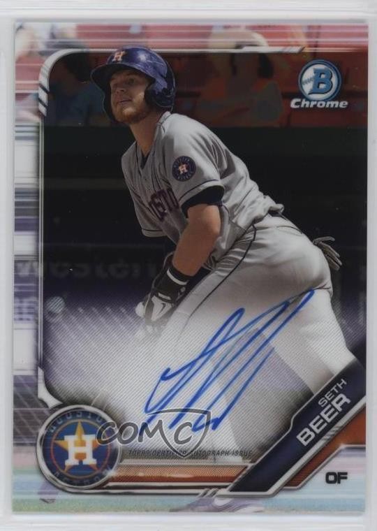 2019 Bowman Chrome Prospects Auto Seth Beer #CPA-SB Auto 4f5