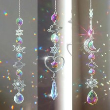 Sun Catcher Wind Chime - Crystal Dream Catcher Pendant for Home Decor