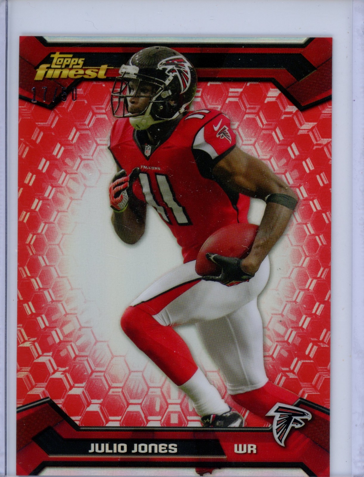2013 Topps Finest JULIO JONES Red Refractor /50 *Falcons