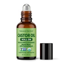 Natural Riches Organic Castor Oil Roll On - Cold Pressed 1oz
