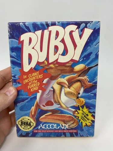 Bubsy in Claws Encounters of the Furred Kind (SEGA Genesis, 1993) CIB In Box