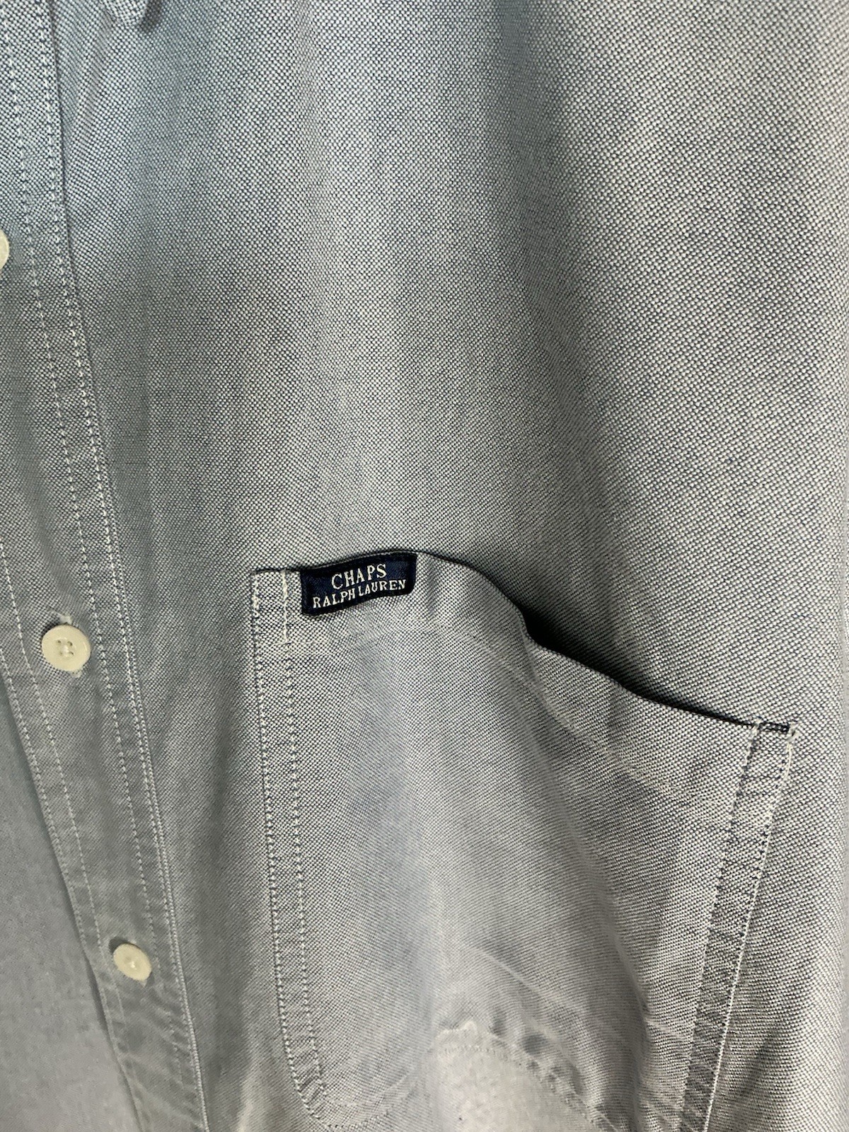 Chaps By Ralph Lauren Long Sleeve Cotton Shirt Blue Size Large image 2