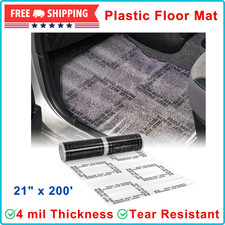 4 mil Auto Adhesive Plastic Floor Mat 21"x200' Car Care Product Carpet Protector