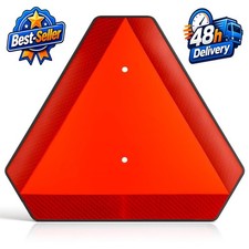 Slow Moving Vehicle Safety Sign - Reflective Triangle for Golf Cart