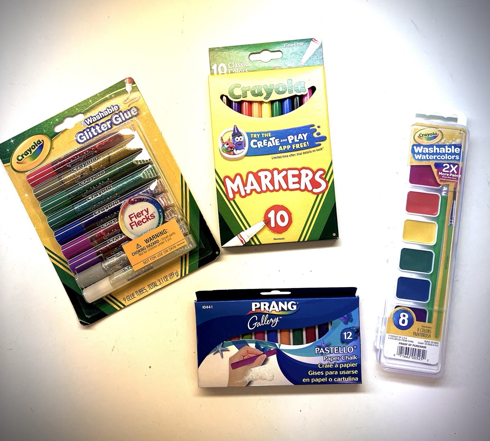 Glitter Glue Watercolors Chalk &ndash; New