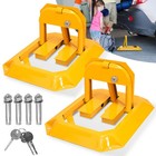 2x Parkplatzsperre Parkplatzbügel Klappbar Parkplatz Absperrung Absperrpfosten