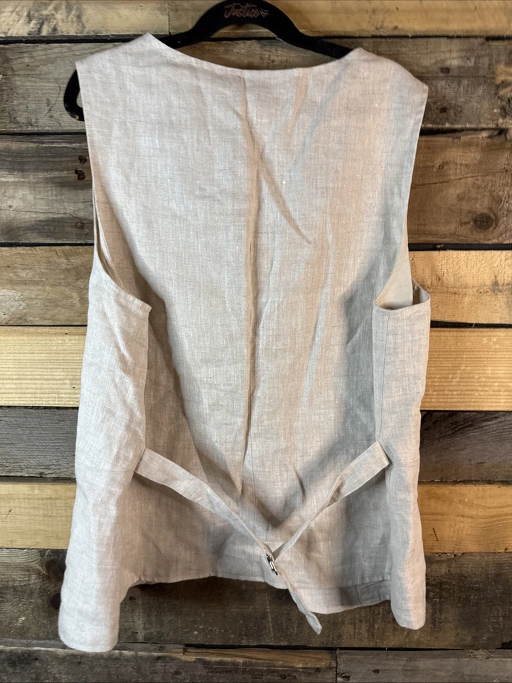 Sanctuary Evereve Outsmart Square Neck Vest, Flax, Medium - Image 4 of 4