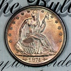 * 1874-P ARROWS * NEAR+ GEM BU MS SEATED LIBERTY HALF-DOLLAR * FROM COLLECTION