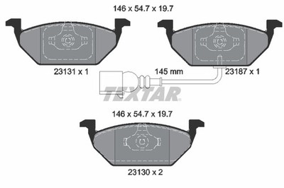 BREMSBELAGSATZ FÜR VW GOLF V (1K1) - TEXTAR 2313101