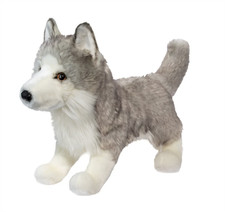 Douglas Toys Shadow White Wolf Plush Stuffed Animal Toy 15"