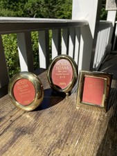 Vintage Lot Of Solid Brass Oval Set Picture S...