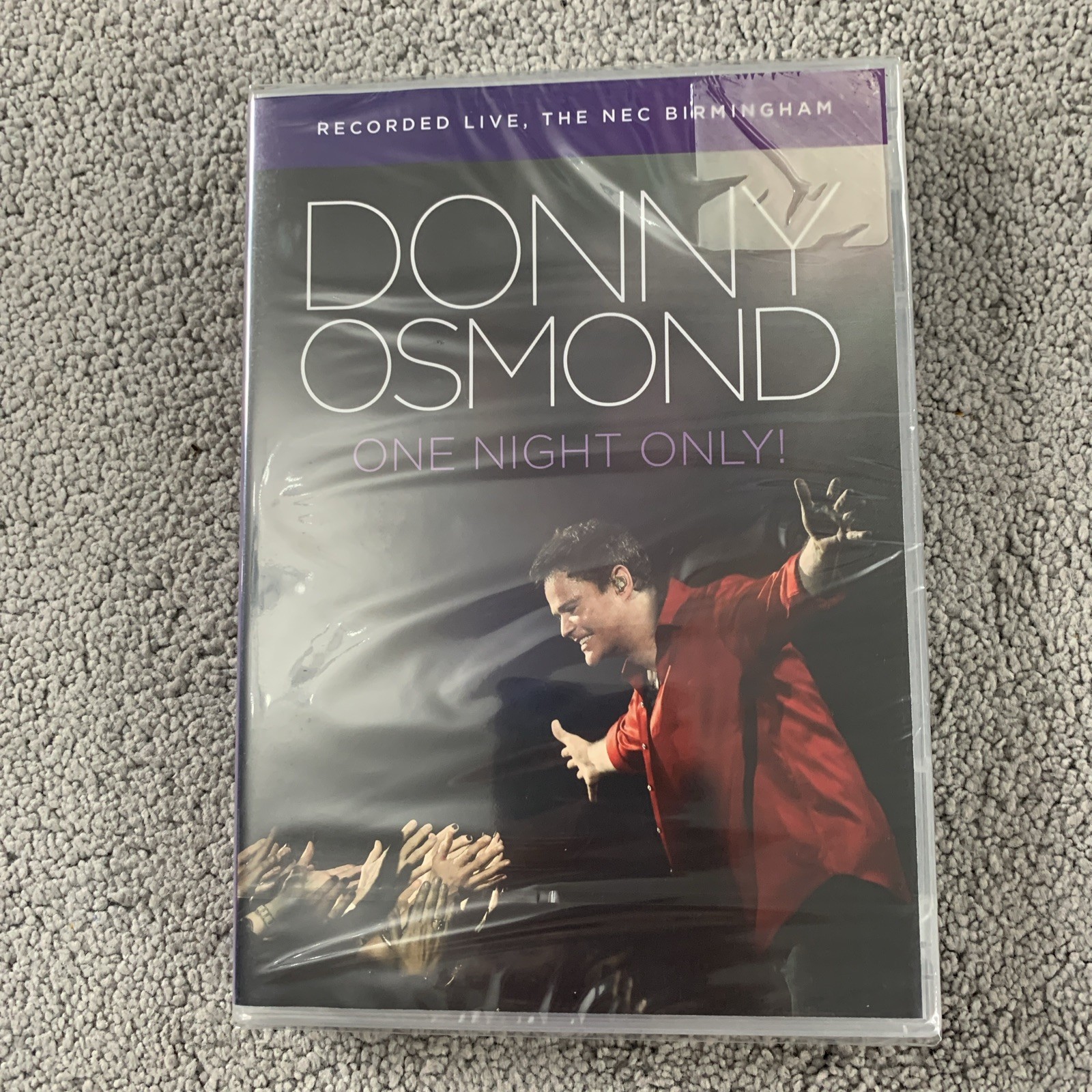 One Night Only! Live in Birmingham by Donny Osmond (DVD, 2018) New Sealed