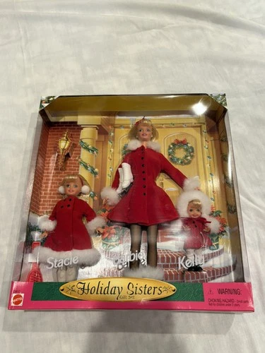 Vintage Barbie Holiday Sisters Gift Set Stacie Barbie Kelly 1999 New