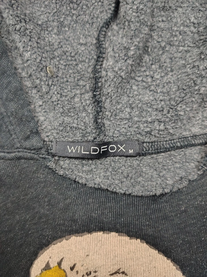 WILDFOX Sudadera con Capucha de Vellón Mujer M Negro Águila Calva Gráfico Pullover Acogedor Estilo EE. UU. Foto 3 de 4