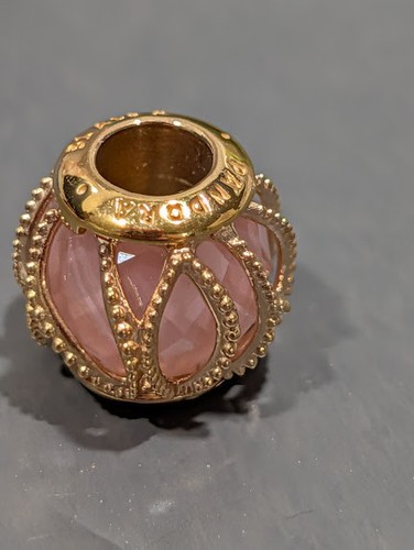 New Authentic Pandora Pink Bead Intertwining Charm Rose Gold Plating