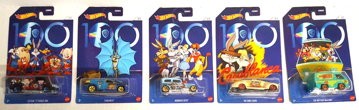 Hot Wheels WB 100 Anniversary 2021 Set of 5 Looney Tunes w/ The