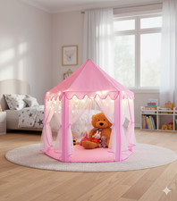 Large Princess Play Tent with Star Lights, 55'' x 53'' New